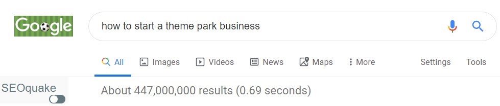 google search how to start theme park business